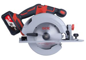 Пила дисковая аккумуляторная бесщеточная DCK KDMY165, 165*20мм, 18В, 2*5А/ч, пропил 59мм.