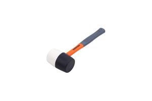 Киянка фиберглассовая обрезиненная рукоятка Кратон 0,45 кг черно-белая