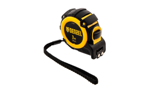 Рулетка Denzel, 3м х 16мм, автоматич. фиксац., нейлон. покрытие, магнит. зацеп, двухстор. разметка