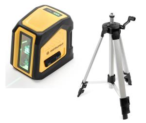 Комплект лазерный уровень профессиональный INSTRUMAX  LINEPRO CROSS+Штатив телескопический с резьбой 1/4 (5/8) дюйма INSTRUMAX TR-120