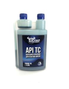 Масло моторное OLYMP MACHINERY OM2TSS-D с дозатором, 2Т, полусинтетическое, 0,95л.