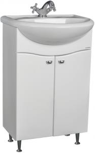 Тумба Уют 60 Волна без ящика + Раковина Уют 60  АЙСБЕРГ