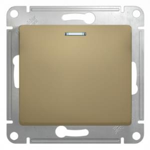 Выключатель GLOSSA 1 кл с подсветкой, 10АХ, механизм ТИТАН