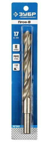 Сверло по металлу Зубр Профессионал, 17х184мм, сталь Р6М5