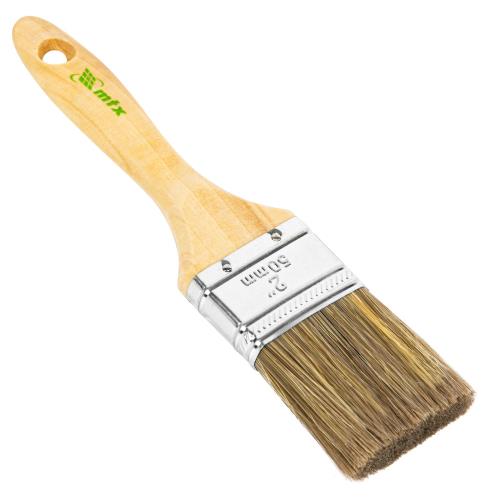 Кисть MATRIX  плоская "Евро", смешанная  щетина, деревянная ручка 2 (50мм)