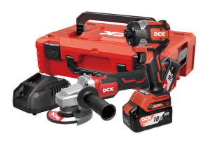 Набор инструмента аккумуляторный DCK KDKIT32, KDSM03-125 + KDPL208, 18В, 2*4А/ч, З/У, K-Box