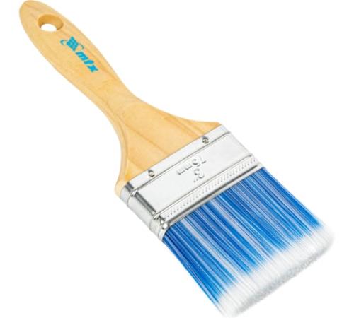 Кисть MATRIX  плоская "Евро", искусственная  щетина, деревянная ручка 3 (75мм)