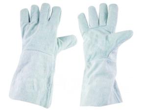 Краги сварщика спилковые, пятипалые, серые