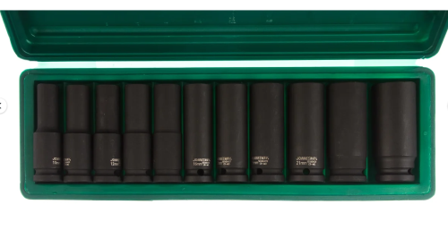 Набор головок Jonnesway торцевых ударных глубоких 1/2"DR, 10-24 мм, 11 пр