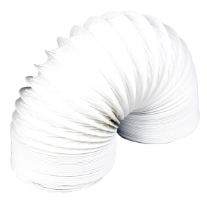 Воздуховод гибкий армир  белый ПВХ d-125, L=2м ЭРА  