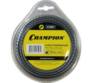 Леска триммерная CHAMPION Platin Saw 3.0мм х 12м (зубчатый)