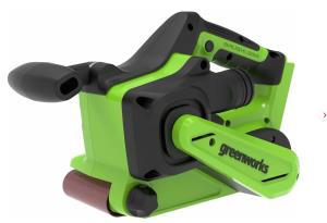 Машина шлифовальная аккумуляторная ленточная Greenworks G24BS, 24V, б/щет, 75х457мм, 259 м/мин, без АКБ и ЗУ