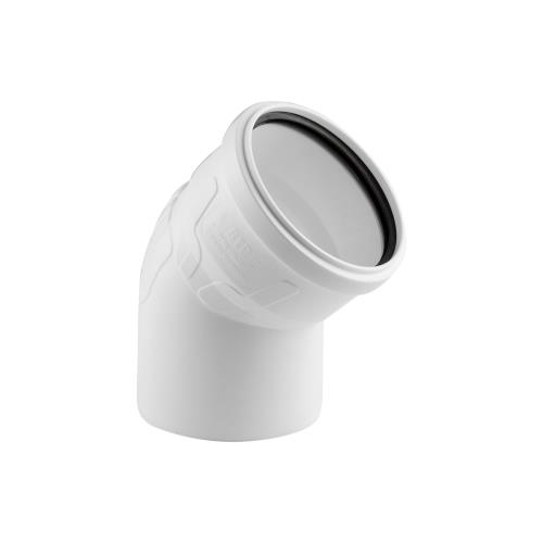 Отвод ELITE МК МПП 50х45°, белый, РТП