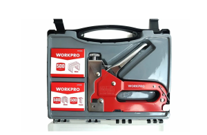 Степлер WORKPRO строительный 3 в 1, 4-14мм 
