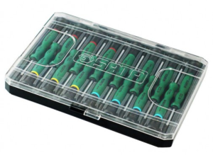 Набор отверток часовых Sata 15 предметов, S09317