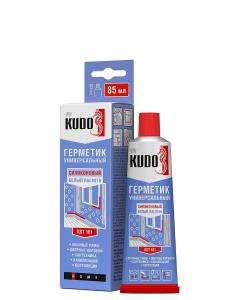Герметик KUDO KST-100 силиконовый, универсальный белый в тюбике 85мл