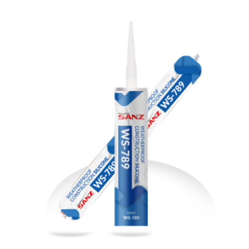 Герметик SANZ WS-789 атмосферостойкий, нейтральный, силиконовый для герметизации строительных швов, прозрачный 590 мл