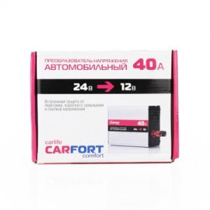 Преобразователь напряжения CARFORT 24в12v. 40A