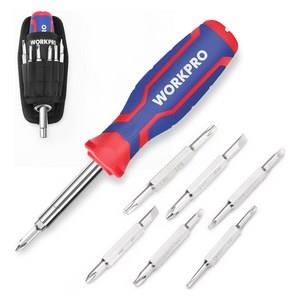 Отвертка WORKPRO с  набором бит 15шт + чехол
