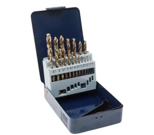 Набор сверл по металлу Thorvik  TDBS19K5 HSS Co в металлическом кейсе, d1.0-10.0 мм, 19 предмето