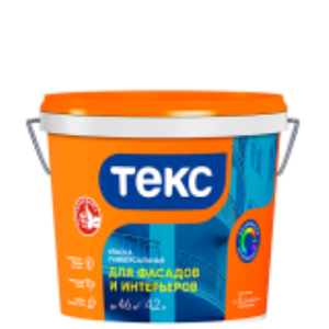 Краска ВД ТЕКС Универсал, белая, фасадная, 3 кг