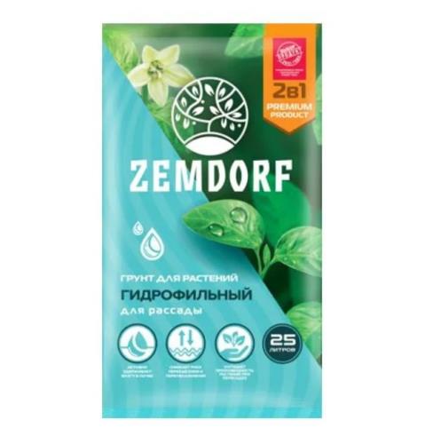 Грунт ZEMDORF, гидрофильный для рассады 25 л. 