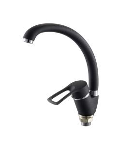 Смеситель для кухни I-TECH, GRUS 41, однорычажный, черный, гайка