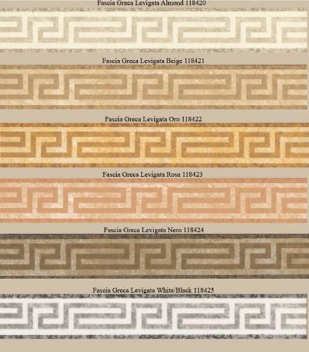 Плитка керам 5.7*39.4 FASCIA GRECA LEVIGATA ORO