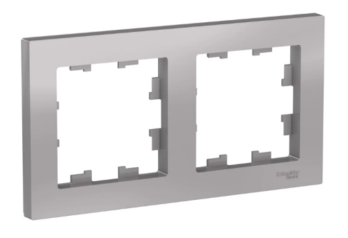 Рамка AtlasDesign 2-постовая, АЛЮМИНИЙ, SE 