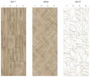 Панель ПВХ пластик Discovery цифровая печать Дуб натуральный. Фон1. Матовый лак 2700х250х7мм