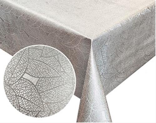 Клеенка металлик на ткани, серый 1.37*20м*0,35мм