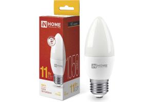 Лампа светодиодная LED-СВЕЧА-VC 11Вт 230В Е27 3000К 1050Лм IN HOME