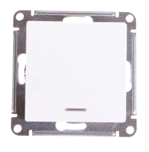 Выключатель AtlasDesign 1 кл подсветкой, 10АХ, механизм, БЕЛЫЙ, SE