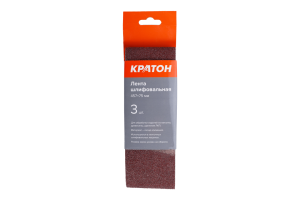 Лента шлифовальная Кратон 457 х 75 мм P40 набор 3шт