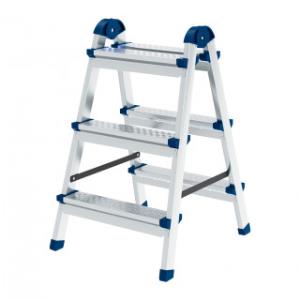 Стремянка двухсторонняя СИБРТЕХ,  стальная, 3 ступени, Н=68 см