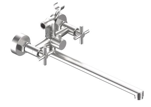 Смеситель ESKO Astana для ванны,излив 350мм, нерж.сталь, с аксессуарами