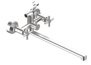 Смеситель ESKO Astana для ванны,излив 350мм, нерж.сталь, с аксессуарами