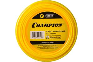 Леска триммерная CHAMPION  Star 3.0мм х 25м (звезда)
