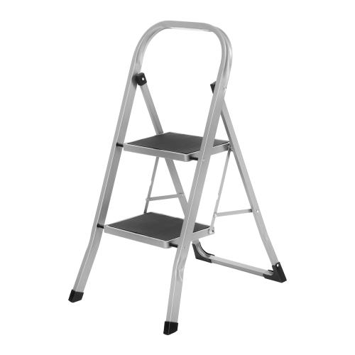 Стремянка стальная СИБРТЕХ широкие ступени с полимерным покрытием, 2 ступени