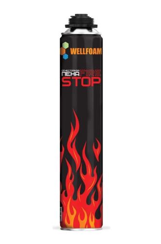 Пена монтажная профессиональная WELLFOAM FIRESTOP огнестойкая, 1000мл