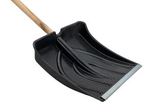 Лопата снеговая РемоКолор пласт., дер. черенок, 385х380мм.