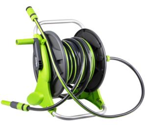 Катушка для шланга AMIGO со шлангом и набором для полива 1/2", 15 м