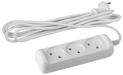 Удлинитель ЭРА 2x0.75мм ПВС, без зазем., 3гн, 1,5м, UX(6)-3-1,5m 