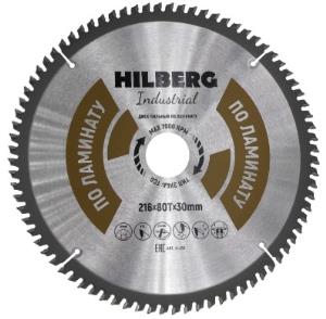 Диск пильный по ламинату Hilberg Industrial HL216 216*30*80Т