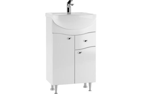 Тумба Уют 50 Волна с верхним ящиком + Раковина Уют 50 АЙСБЕРГ