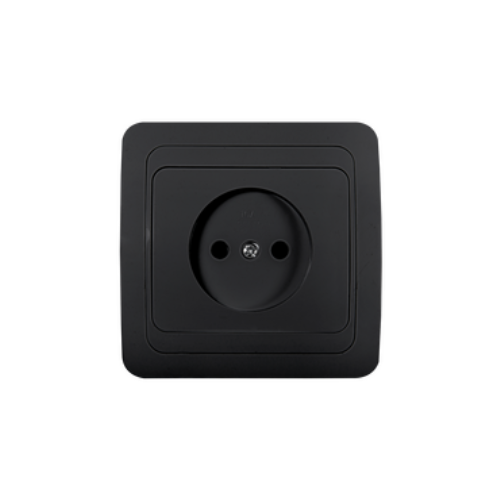 Розетка CLASSICO 1-ая черная 2022B IN HOME