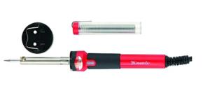 Паяльник MATRIX, 40Вт, ABS-ручка, индикатор напр, медный наконеч, подставка, припой 10г