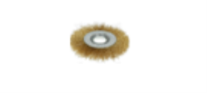 Щетка дисковая для УШМ (латун. проволока) Кратон O125 х 22,2 мм