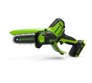 Пила аккум цепная GreenWorks G24MCS10, 24V, 10 см, без АКБ и ЗУ