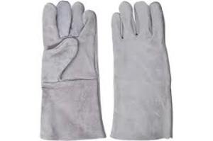 Краги сварщика спилковые, пятипалые, без подкладки W-004